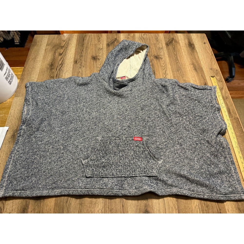 Stormy Kromer Shirts Unisex Size OSFM Tall Blue Cotton Hoodie Pocket